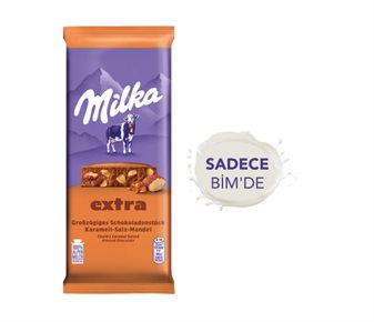 Milka Extra Badem ve Tuzlu Karamelli Çikolata