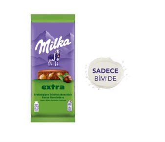 Milka Extra Bütün Fındıklı  Çikolata