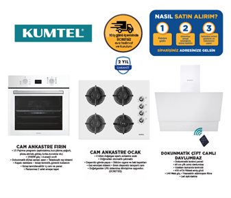 15 PROGRAM   BEYAZ CAM ANKASTRE SET