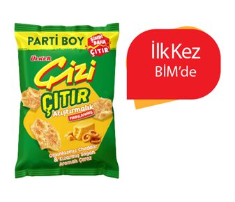 Ülker Çizi Olgunlaşmış Cheddar &Kızarmış Soğan Aromalı Kraker