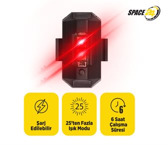Şarjlı Led Flaşör Spk01