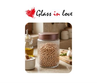 Glass in Love Cam Gravürlü Kavanoz