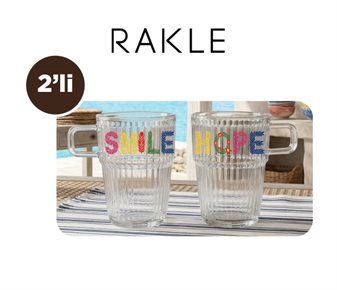 Rakle Stackable Gravürlü Desenli Kupa