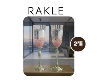 Rakle Renkli Ayaklı  Kahve Yanı Su Bardağı