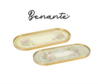 Benante Desenli Oval Sunum Tepsisi