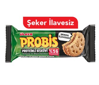 Ülker Probis Kakaolu ve Muzlu Kremalı Proteinli Bisküvi