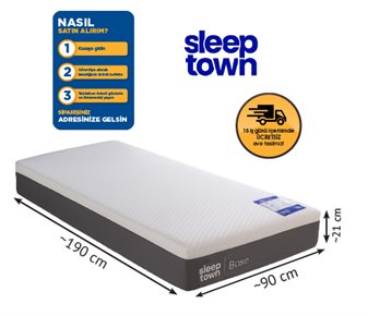 SLEEP TOWN BASE VISCO  TEK KİŞİLİK SÜNGER YATAK