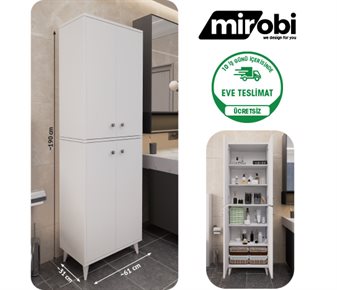 Mirobi 6 BÖLMELİ 4 KAPAKLI ÇOK AMAÇLI DOLAP