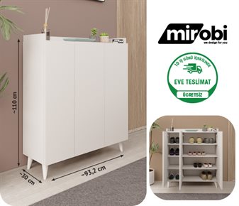 Mirobi 3 KAPAKLI 4 BÖLMELİ ÇOK AMAÇLI DOLAP