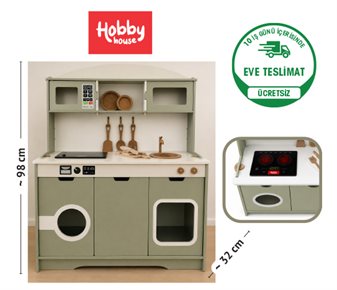 Hobby LED OCAKLI IŞIKLI ÇOCUK MUTFAK SETİ