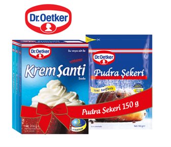 Dr. Oetker Krem Şanti 216 g &Pudra Şekeri 150 g