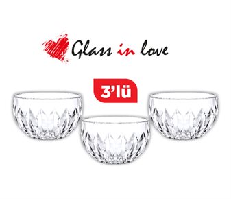 Glass in Love Gravürlü Cam Çerezlik ~140 ml