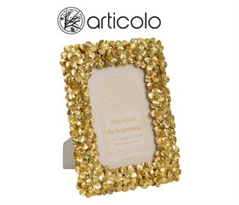 Articolo Gold Çiçekli Fotoğraf Çerçevesi