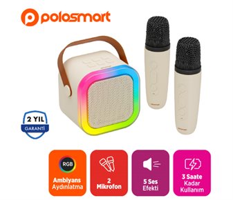 Polosmart İki Mikrofonlu Karaoke Set