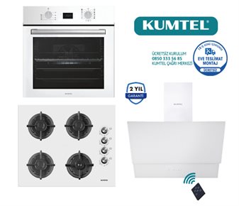 KUMTEL 15 PROGRAM BEYAZ CAM ANKASTRE SET