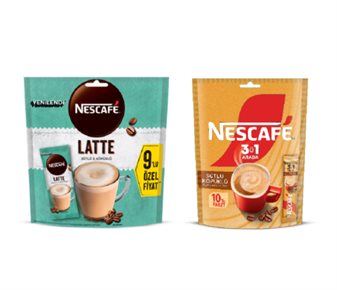 Nescafe Hazır Kahve Sütlü Köpüklü 3ü1 Arada 10’lu /Latte 9’lu